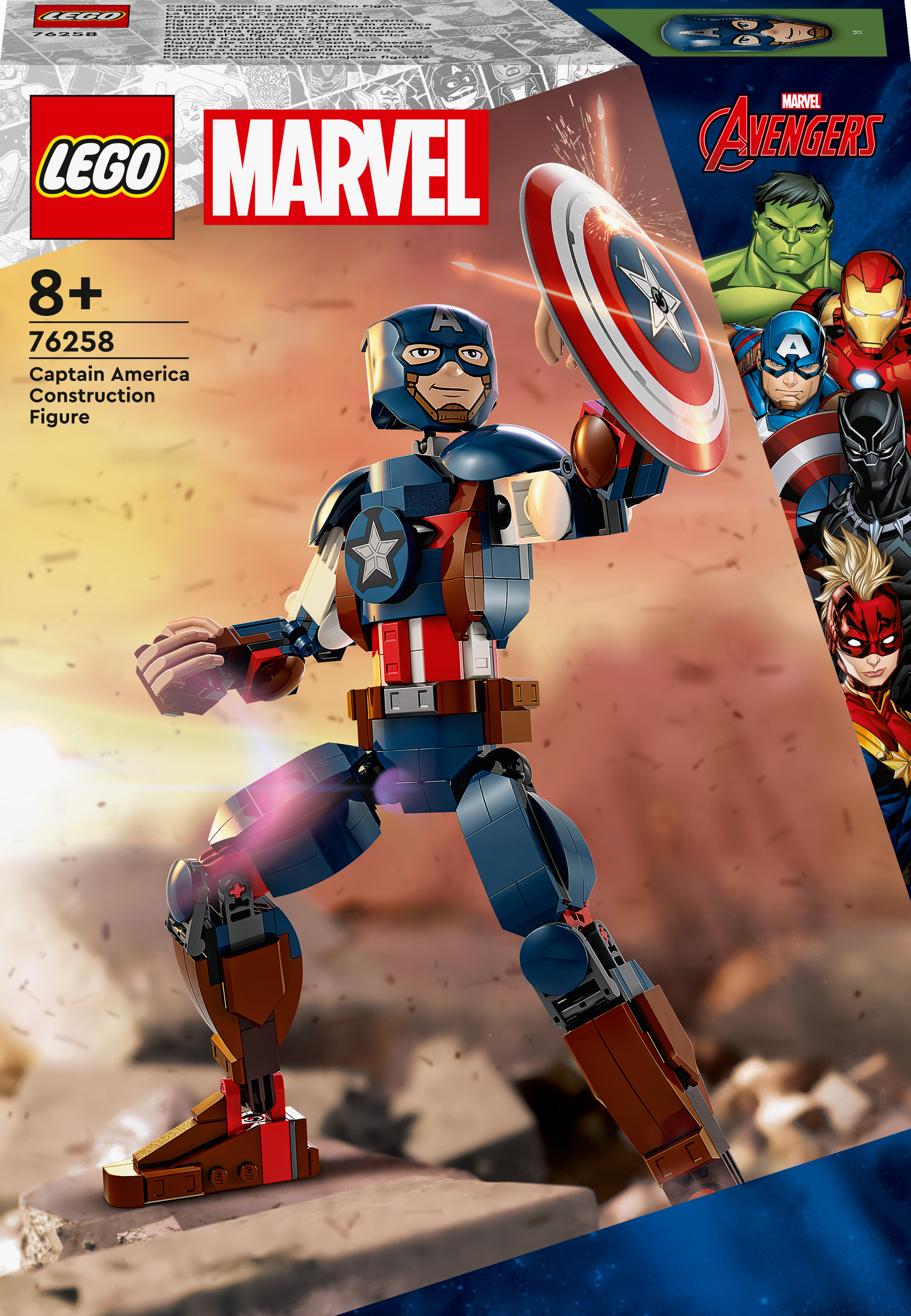 Акція на Конструктор LEGO Marvel Super Heroes Фігурка Капітана Америка для складання (76258) від Будинок іграшок
