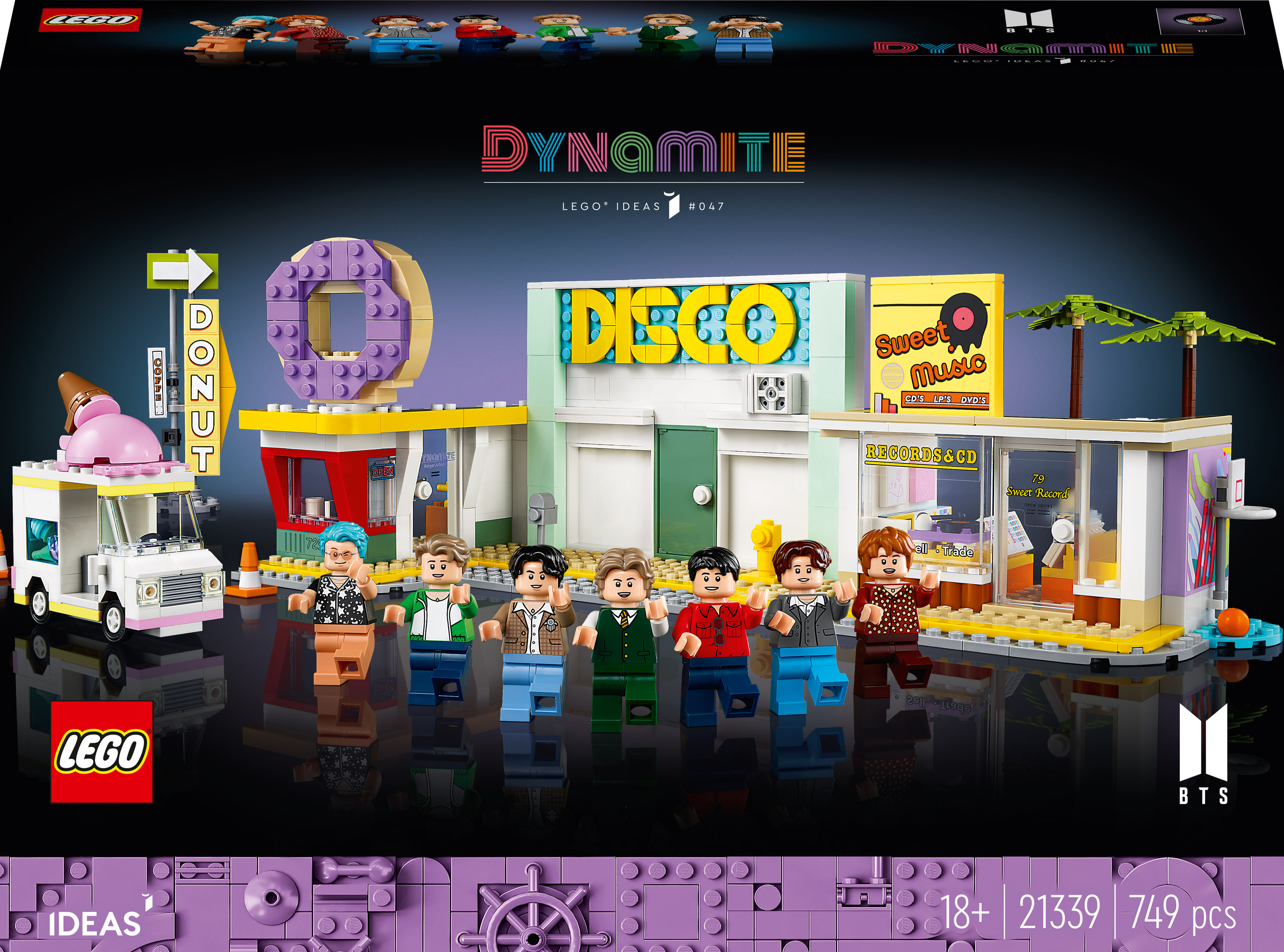 Акция на Конструктор LEGO Ideas BTS Dynamite (21339) от Будинок іграшок