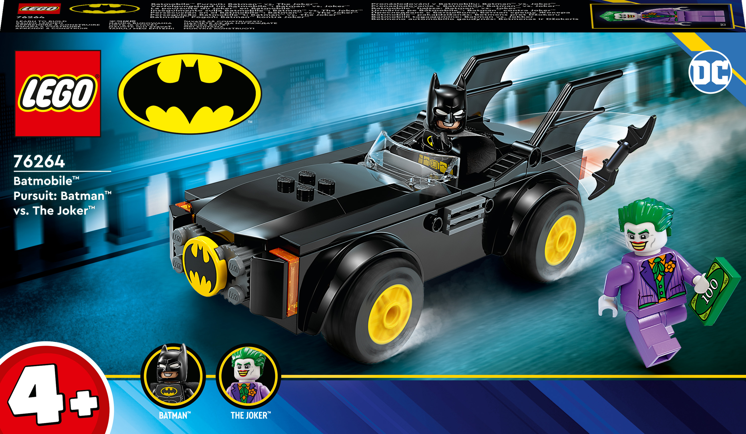 Акція на Конструктор LEGO DC Batman Погоня на Бетмобілі: Бетмен проти Джокера (76264) від Будинок іграшок