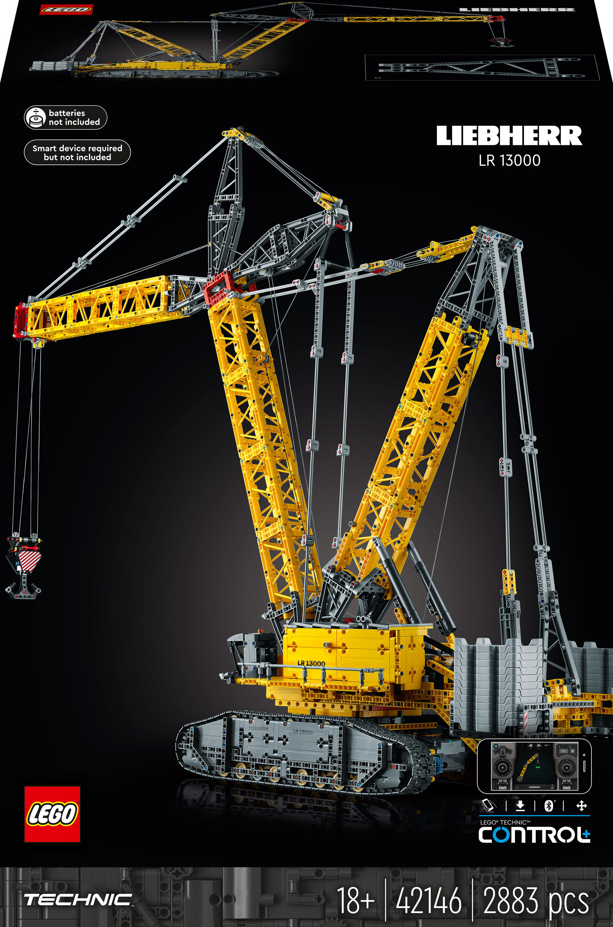 Акція на Конструктор LEGO Technic Гусеничний підйомний кран Liebherr LR 13000 (42146) від Будинок іграшок