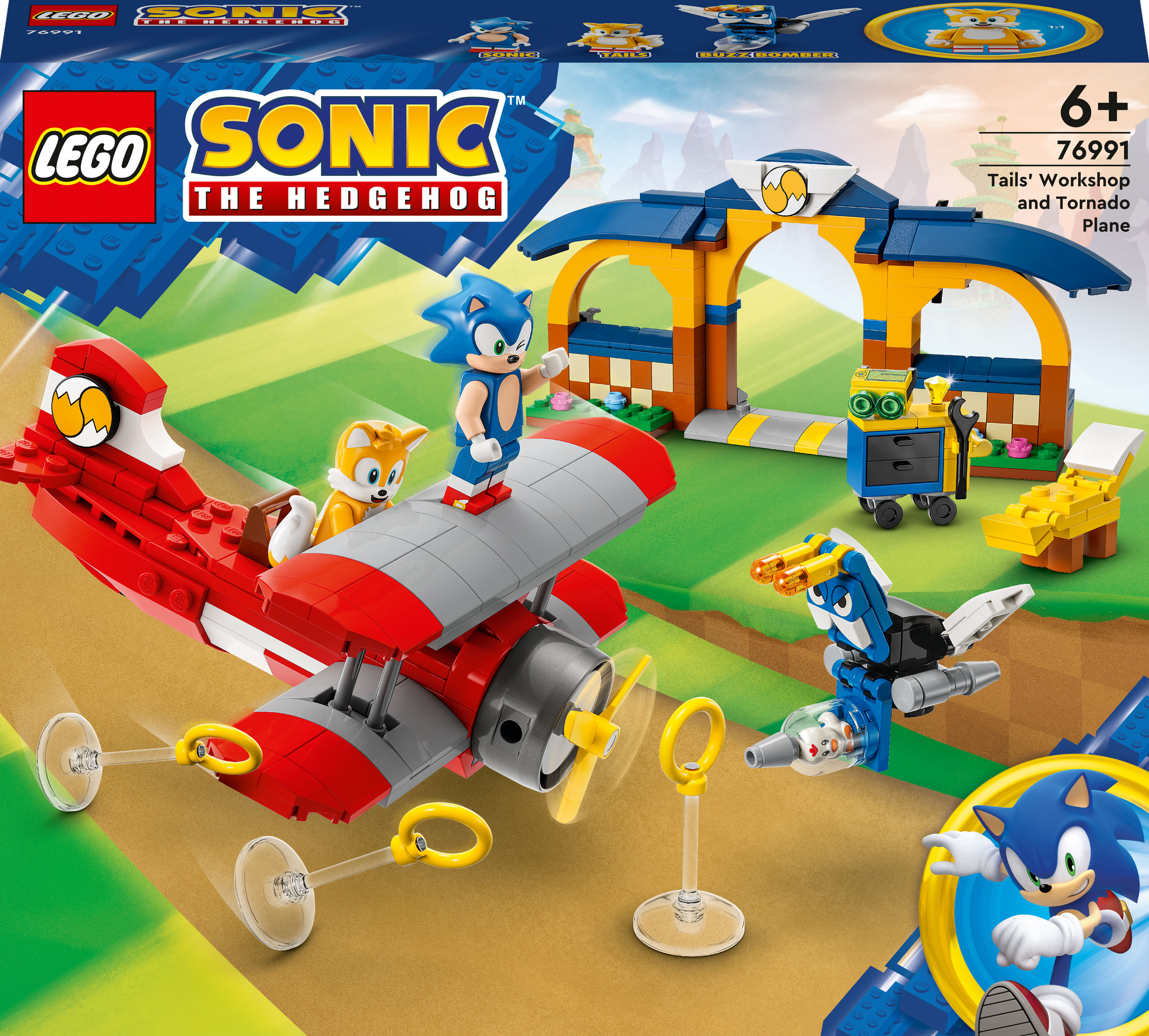 Акція на Конструктор LEGO Sonic the Hedgehog Майстерня Тейлз і літак Торнадо (76991) від Будинок іграшок