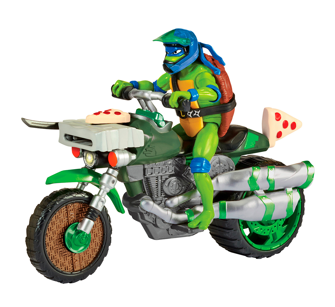 Акція на Ігровий набір TMNT Movie III Леонардо на мотоциклі (83431) від Будинок іграшок
