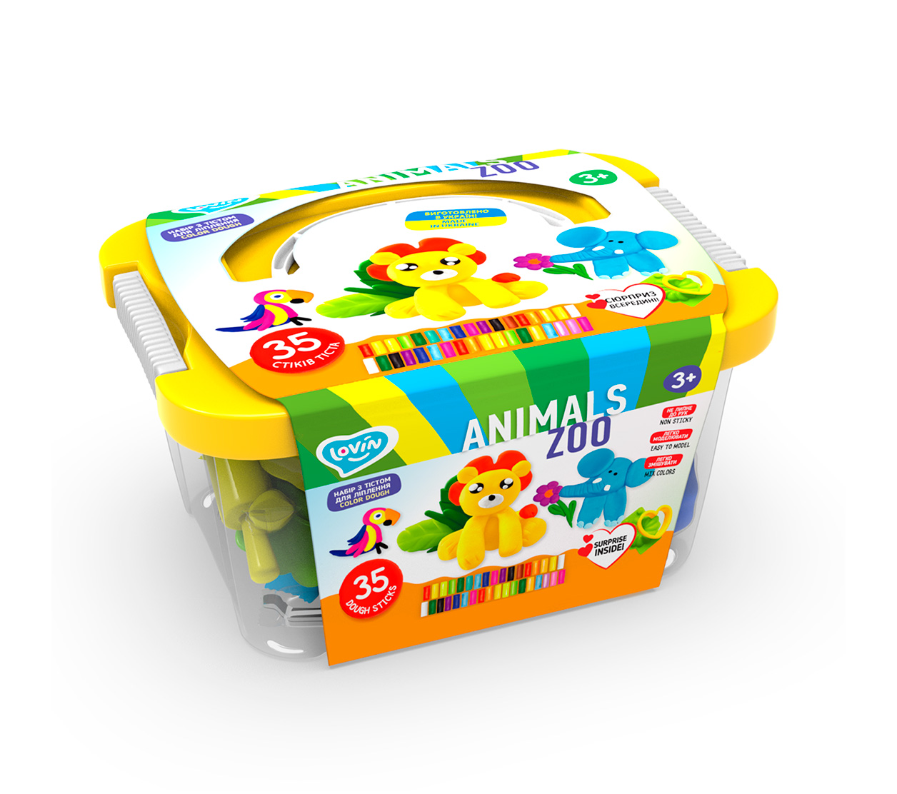 

Набір для ліплення Lovin Zoo animals box (41221)