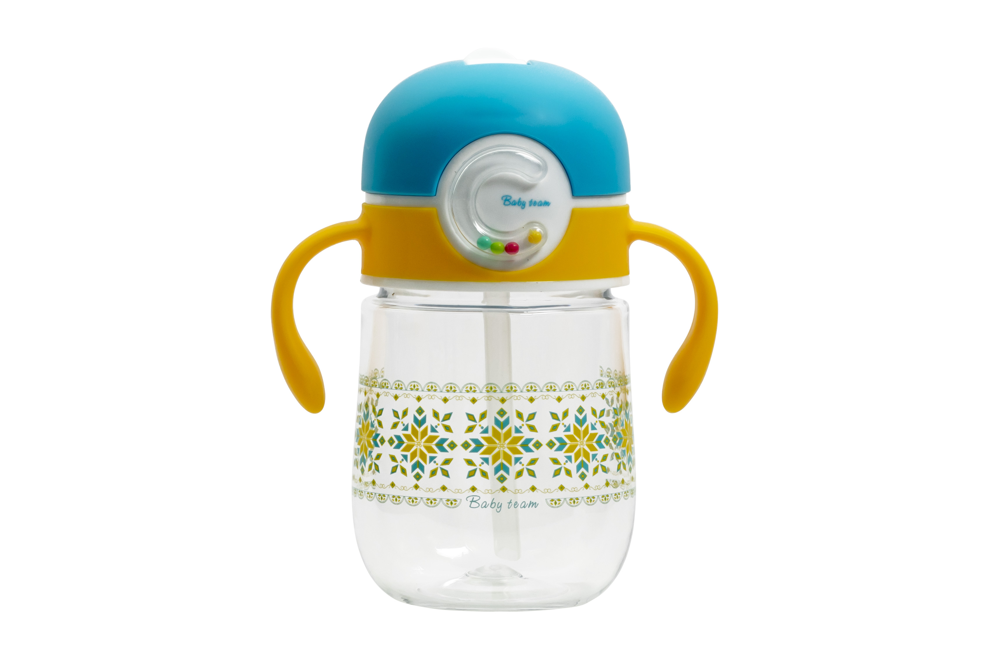 

Поїльник Baby Team з силіконовою трубочкою та ручками 300 мл (5040)