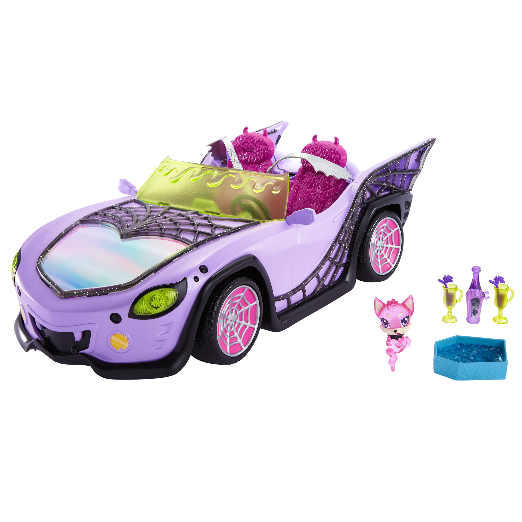 Акція на Машинка для ляльки Monster High Монстро-мобіль (HHK63) від Будинок іграшок