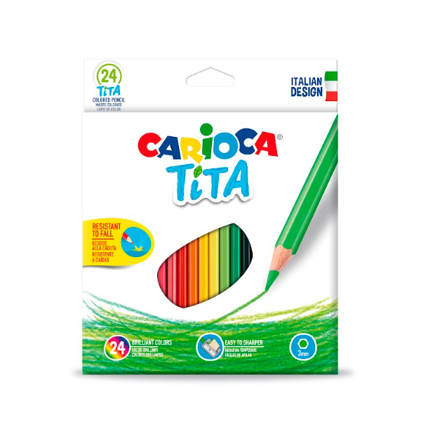 

Олівці кольорові Carioca Tita 24 кольори (42794)