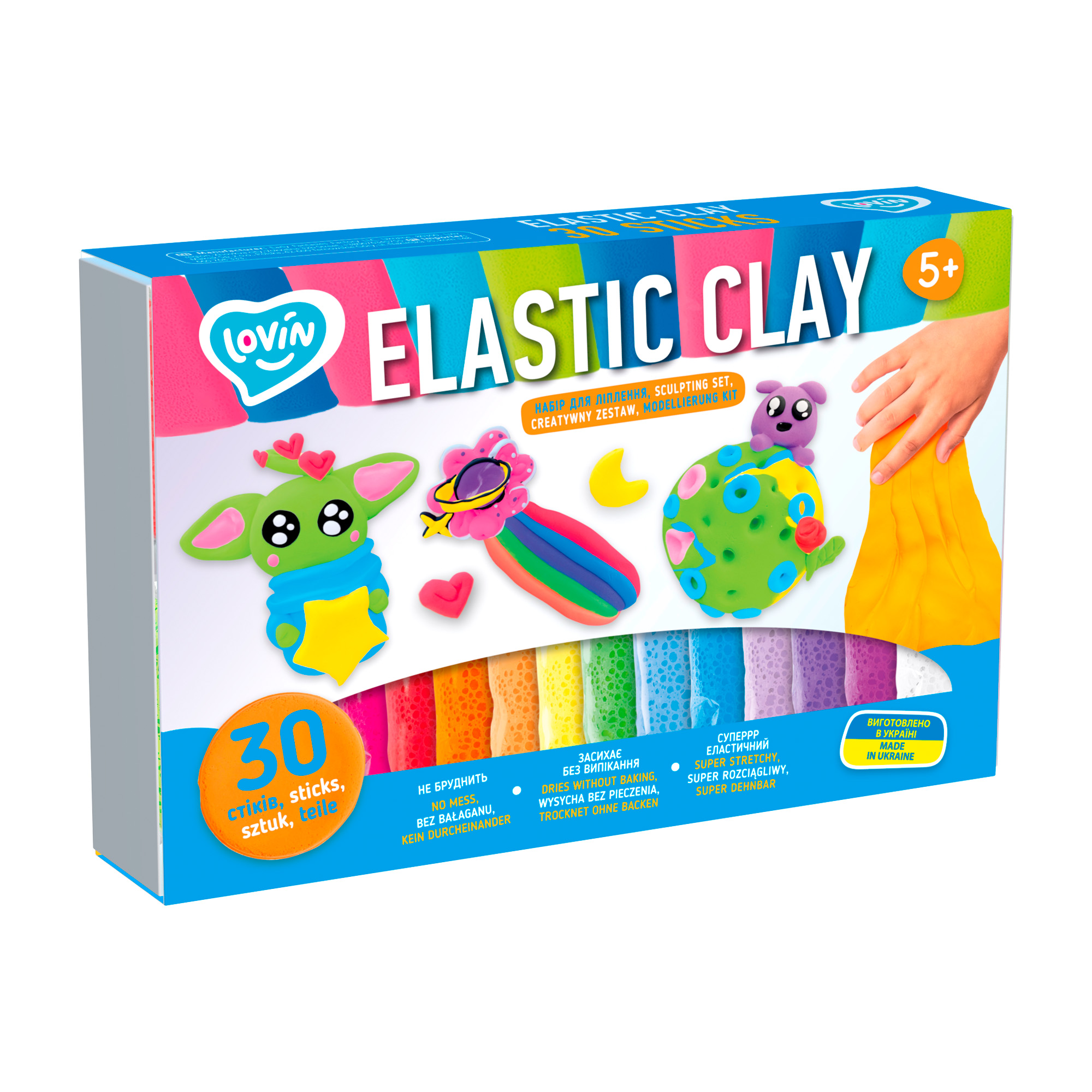

​Набір для ліплення Lovin Elastic clay 30 sticks (70141)