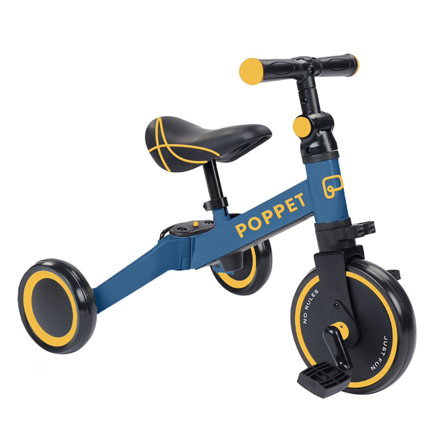 

Дитячий триколісний біговел Poppet синьо-жовтий 3 в 1 (2040011)