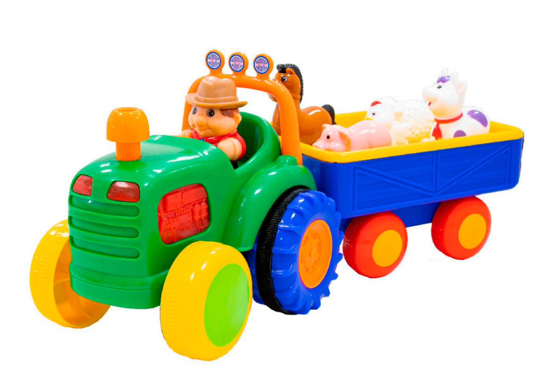 Акція на Ігровий набір Kiddi Smart Трактор з трейлером (063180) від Будинок іграшок