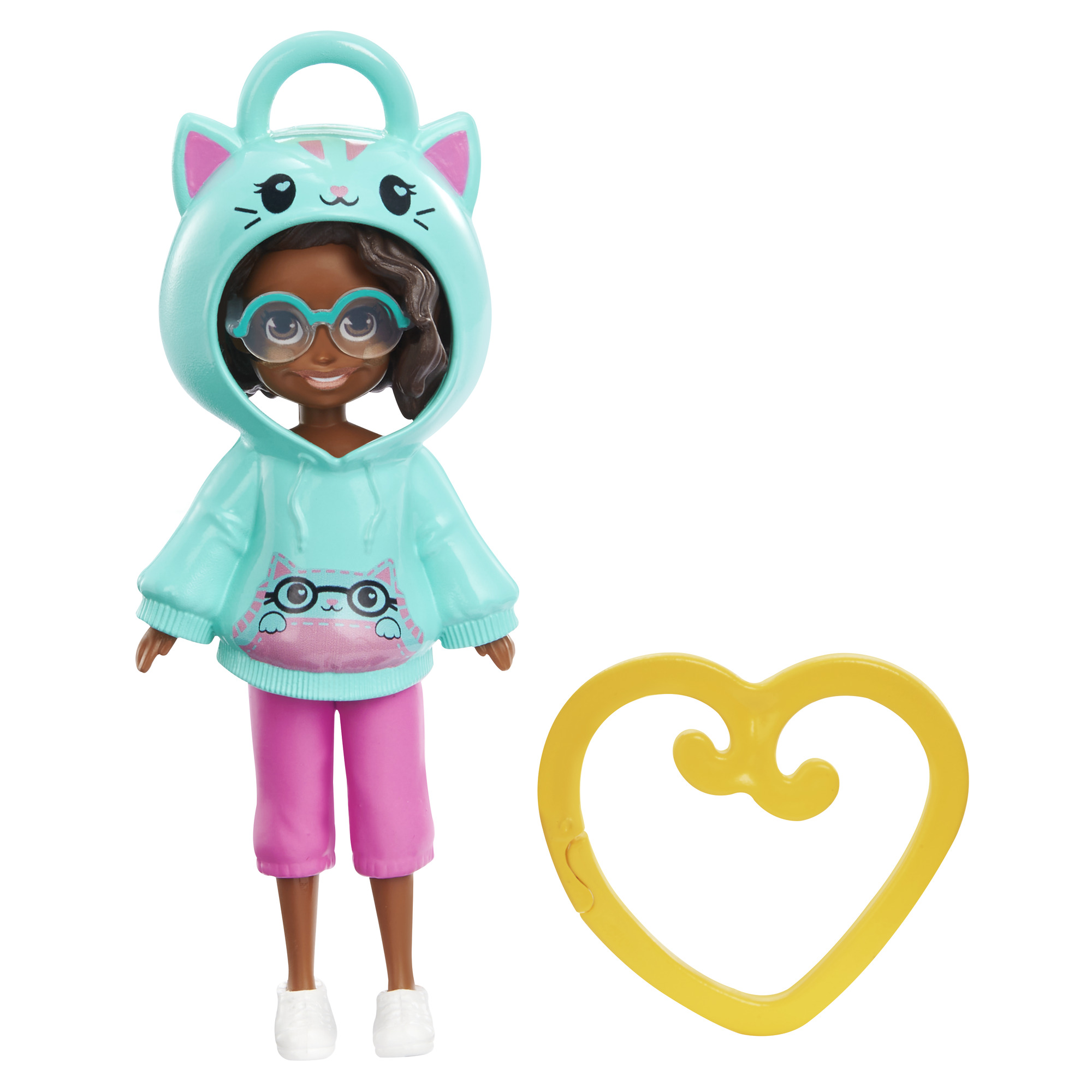 

​Мінілялька Polly Pocket Котик у худі (HKV98/2)