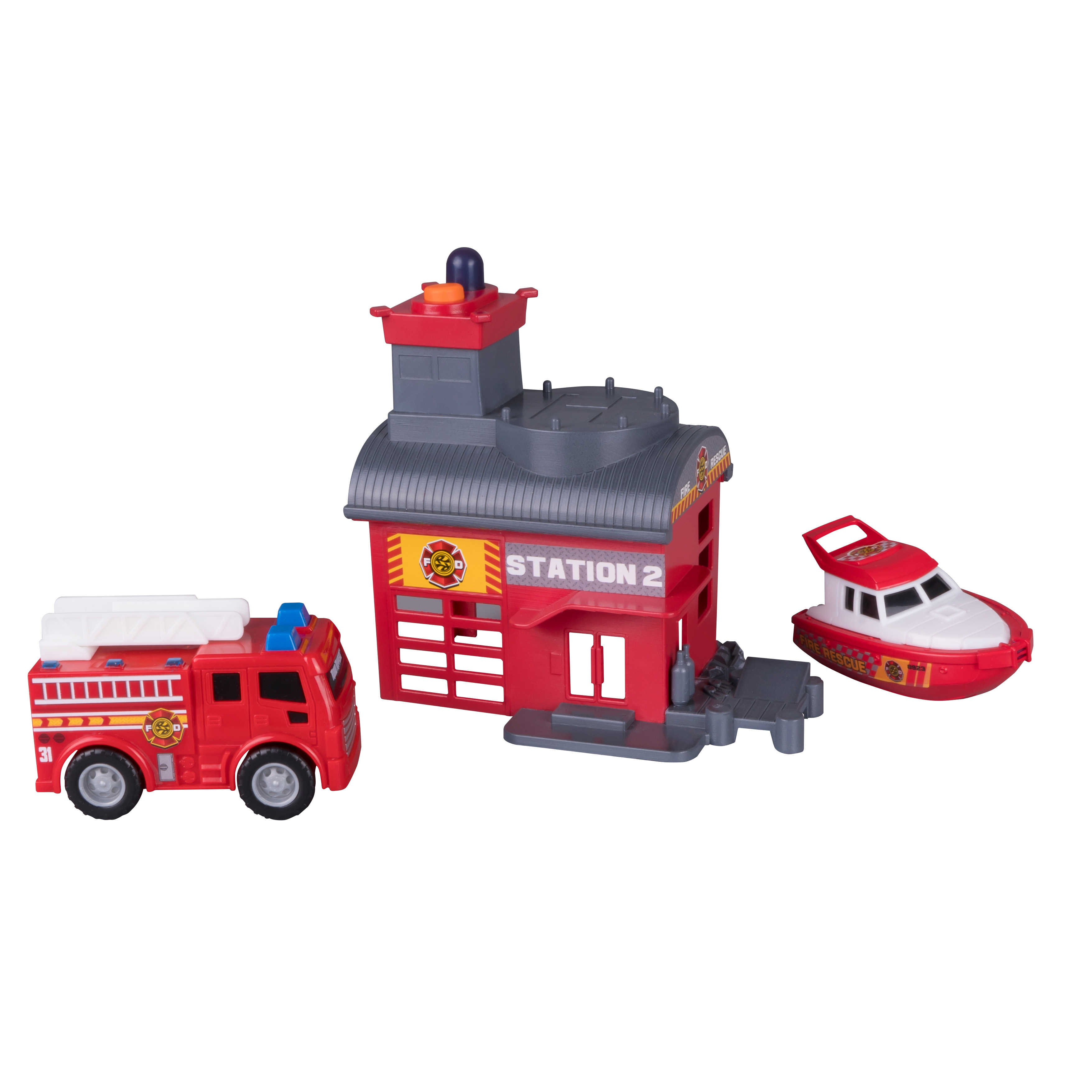 Акция на Ігровий набір Road Rippers Mini city playsets Fire station (20552) от Будинок іграшок