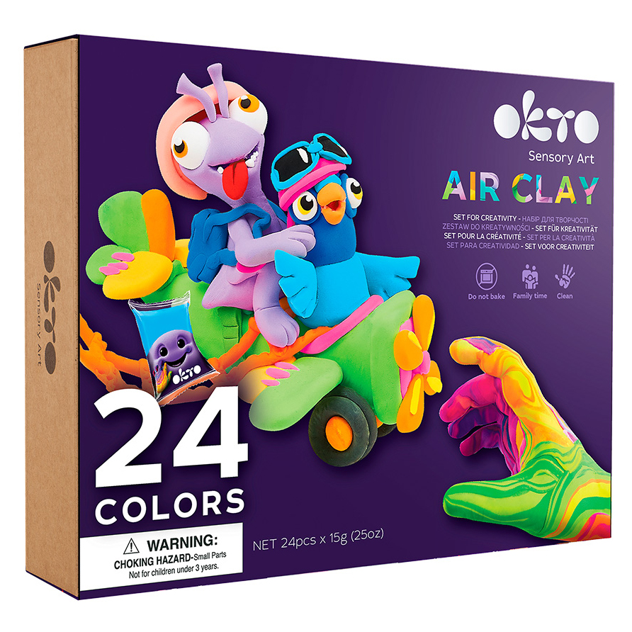 

Набір для творчості OKTO Air clay 24 кольори (70150)