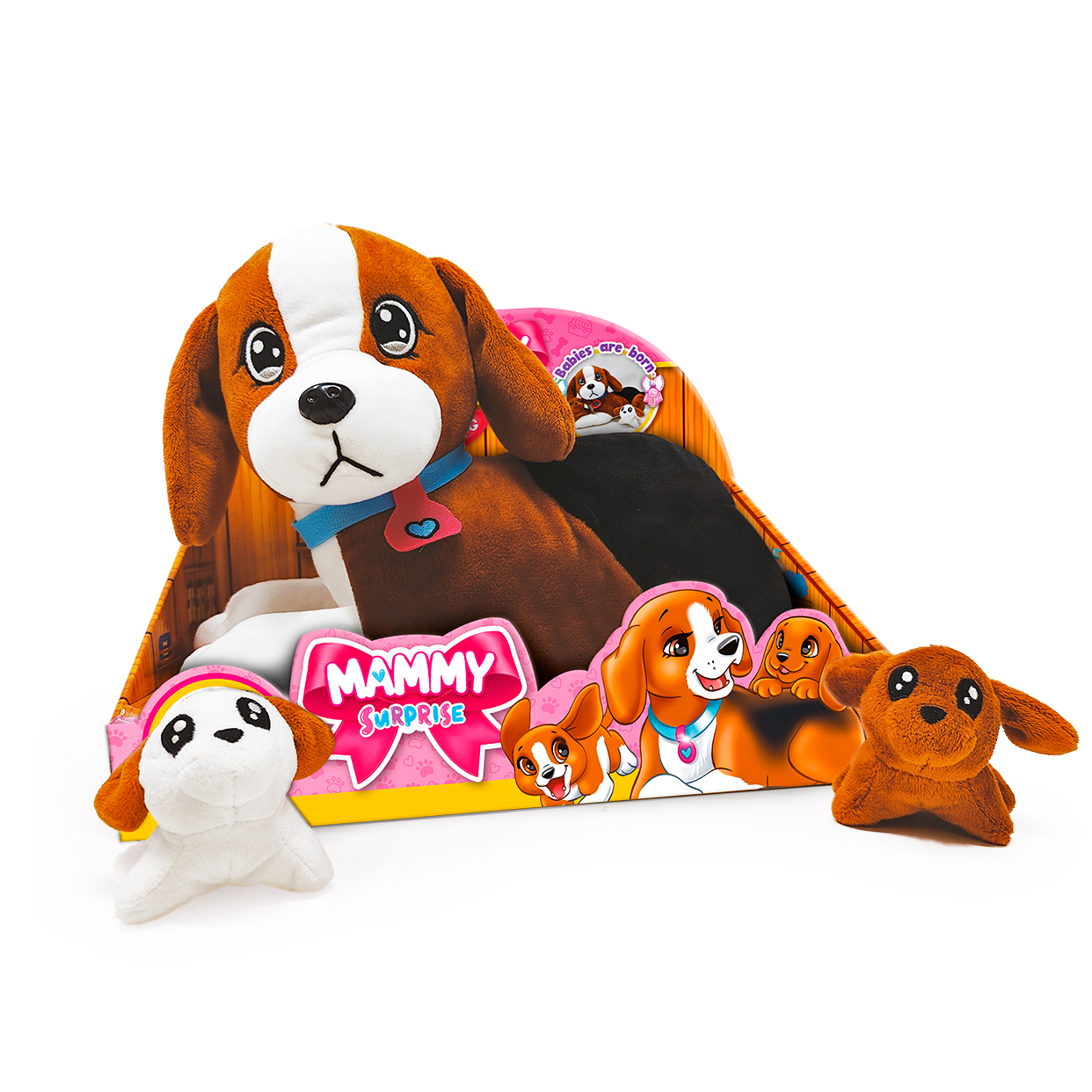 

М'яка іграшка Sbabam Big dog Мама бігль з сюрпризом (44/CN-23-2)