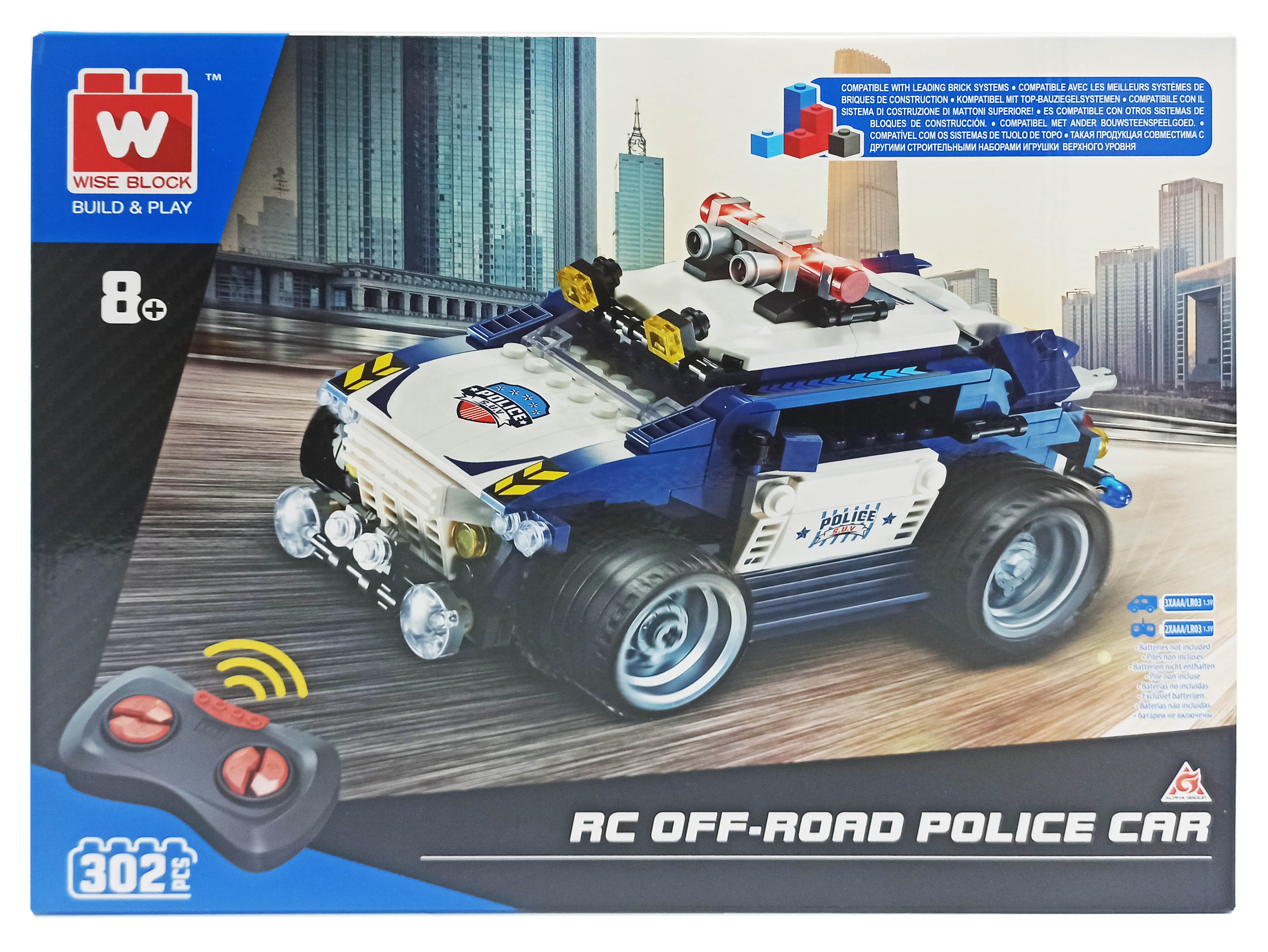 Акція на Конструктор Wise block Поліцейський джип на радіокеруванні (EU389046) від Будинок іграшок