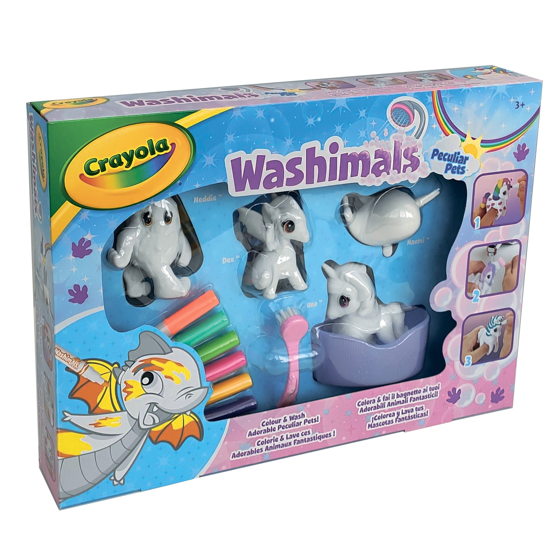 

Набір для творчості Crayola Washimals Казкові тварини з ванною (25-7191)