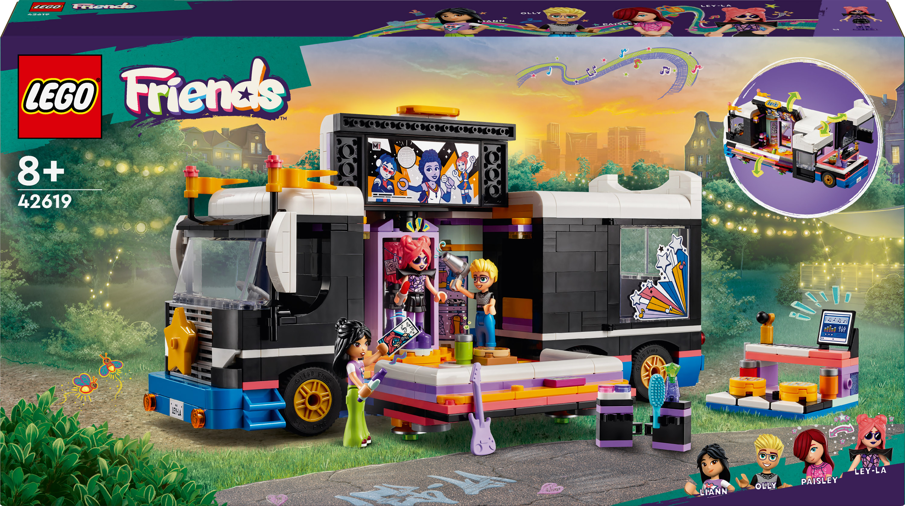Конструктор LEGO Friends Автобус для музичного туру попзірки (42619 ...