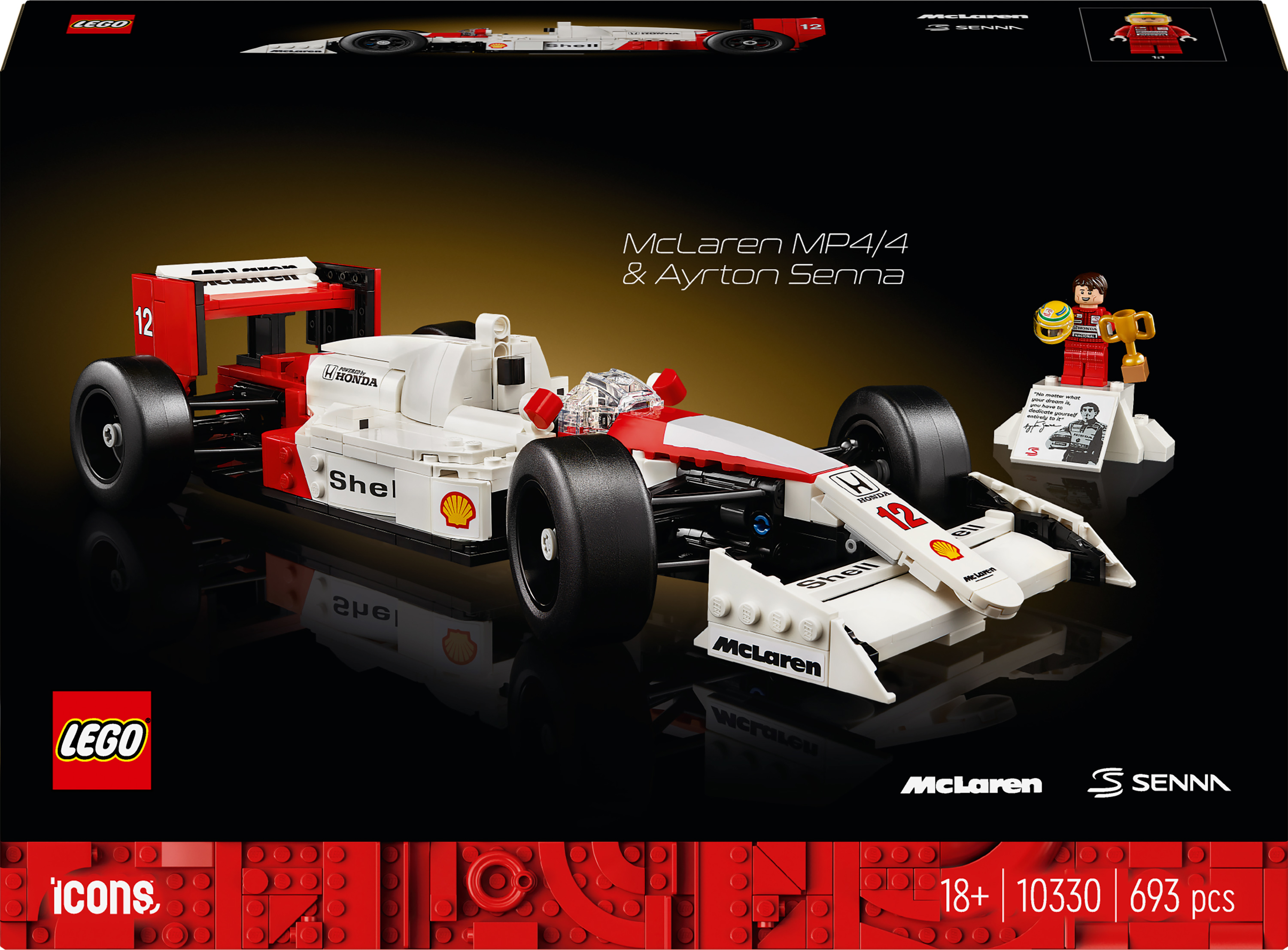 Конструктор LEGO Icons McLaren MP4/4 и Айртон Сенна (10330) купить