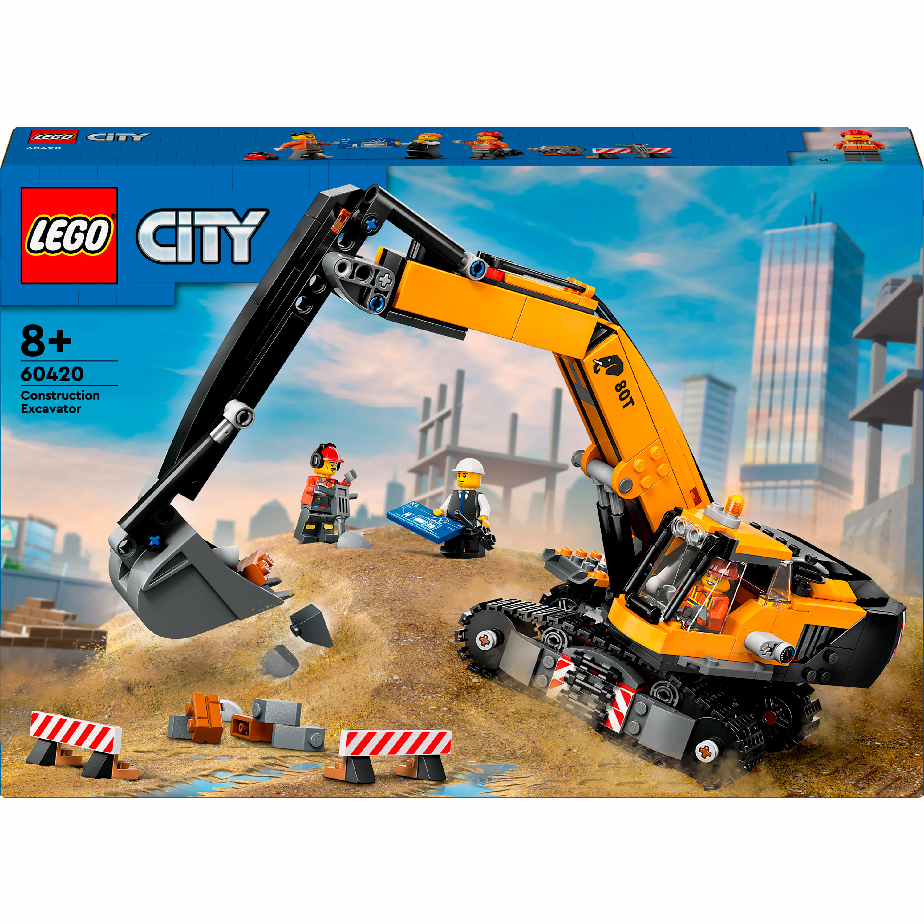 Конструктор LEGO City Жовтий будівельний екскаватор (60420) купити