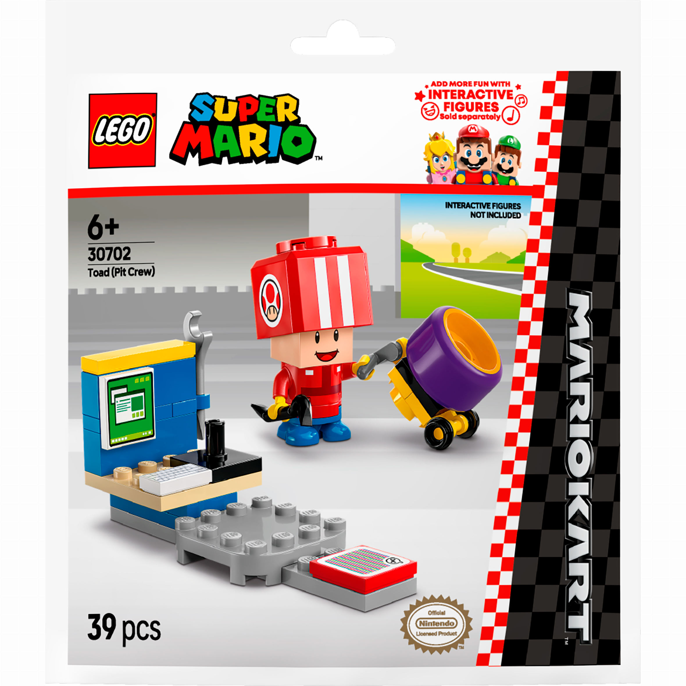 Конструктор LEGO Super Mario Mario Kart – Toad (Pit Crew) (30702)