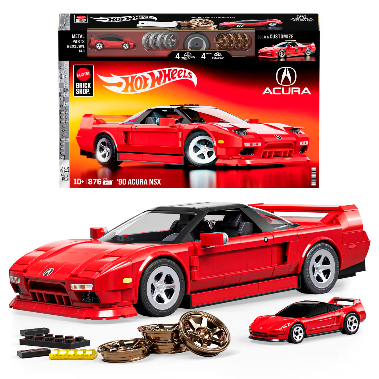 HELLO KITTY 2009 NSX 2つセット Конструктор Mattel Brick Shop Elite Acura NSX 876 деталей (JFT17