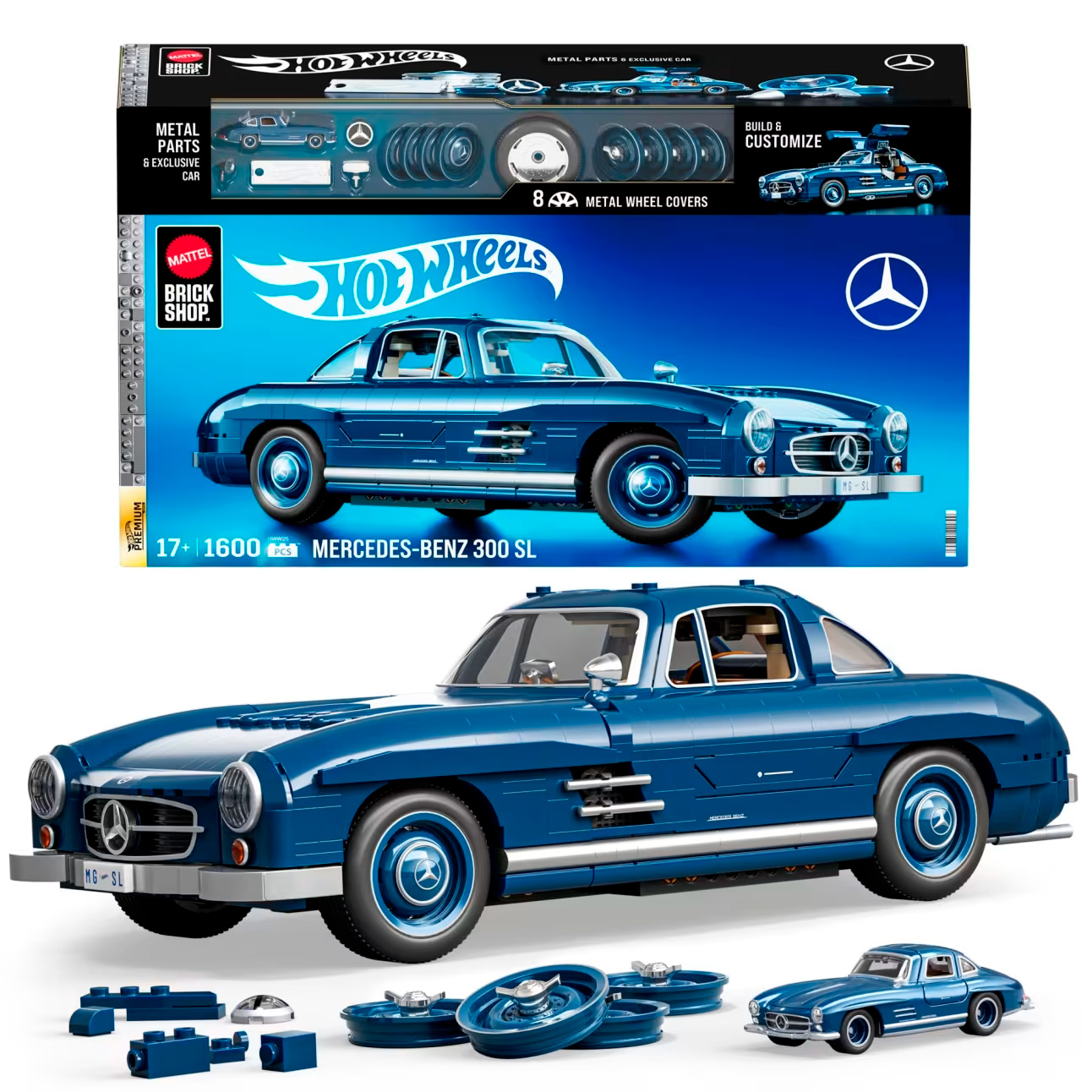 Конструктор Hot Wheels Brick Shop Mercedes-Benz 300 SL 1600