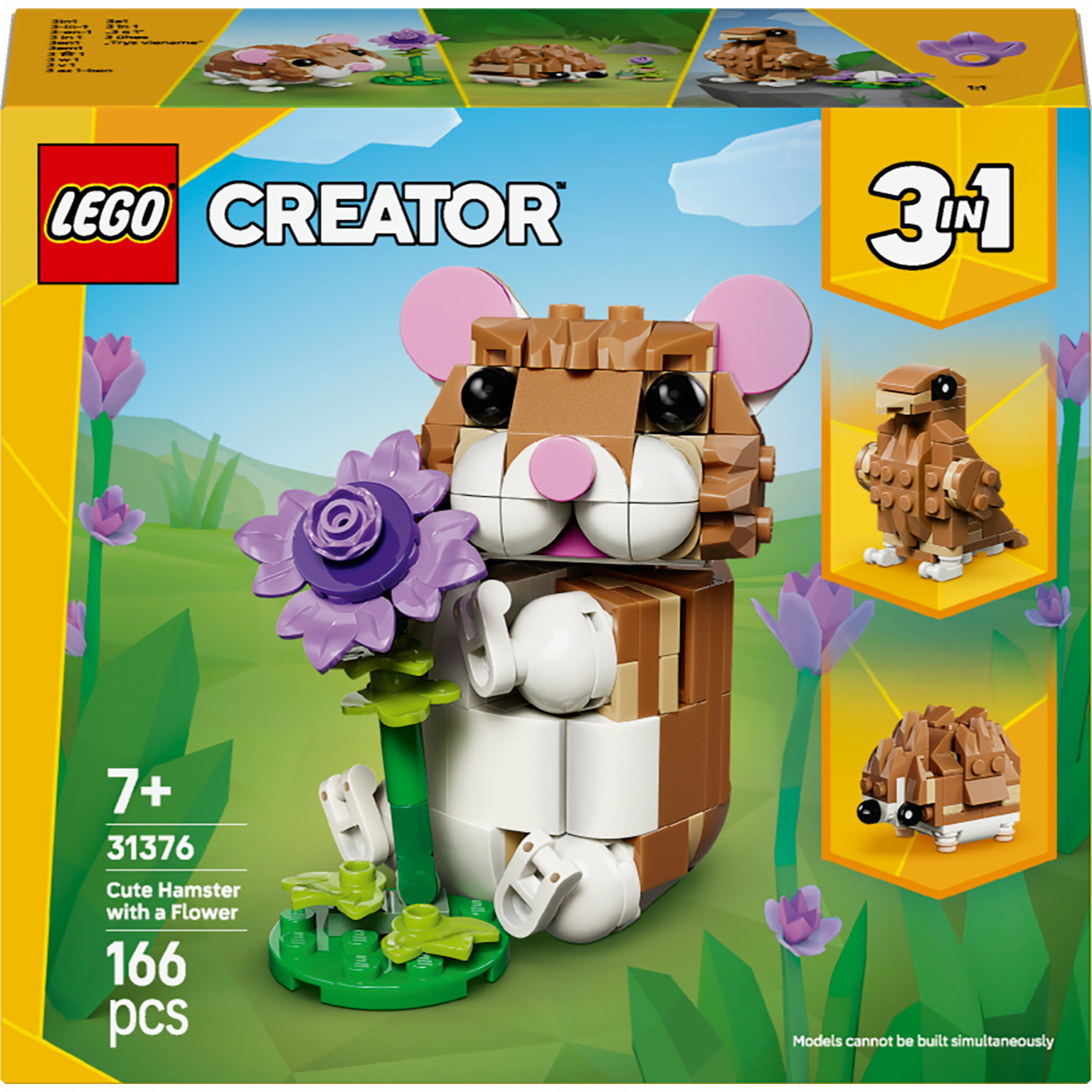 ロマイオン金トレジャー Конструктор LEGO Creator Очаровательный хомяк с цветком (31376