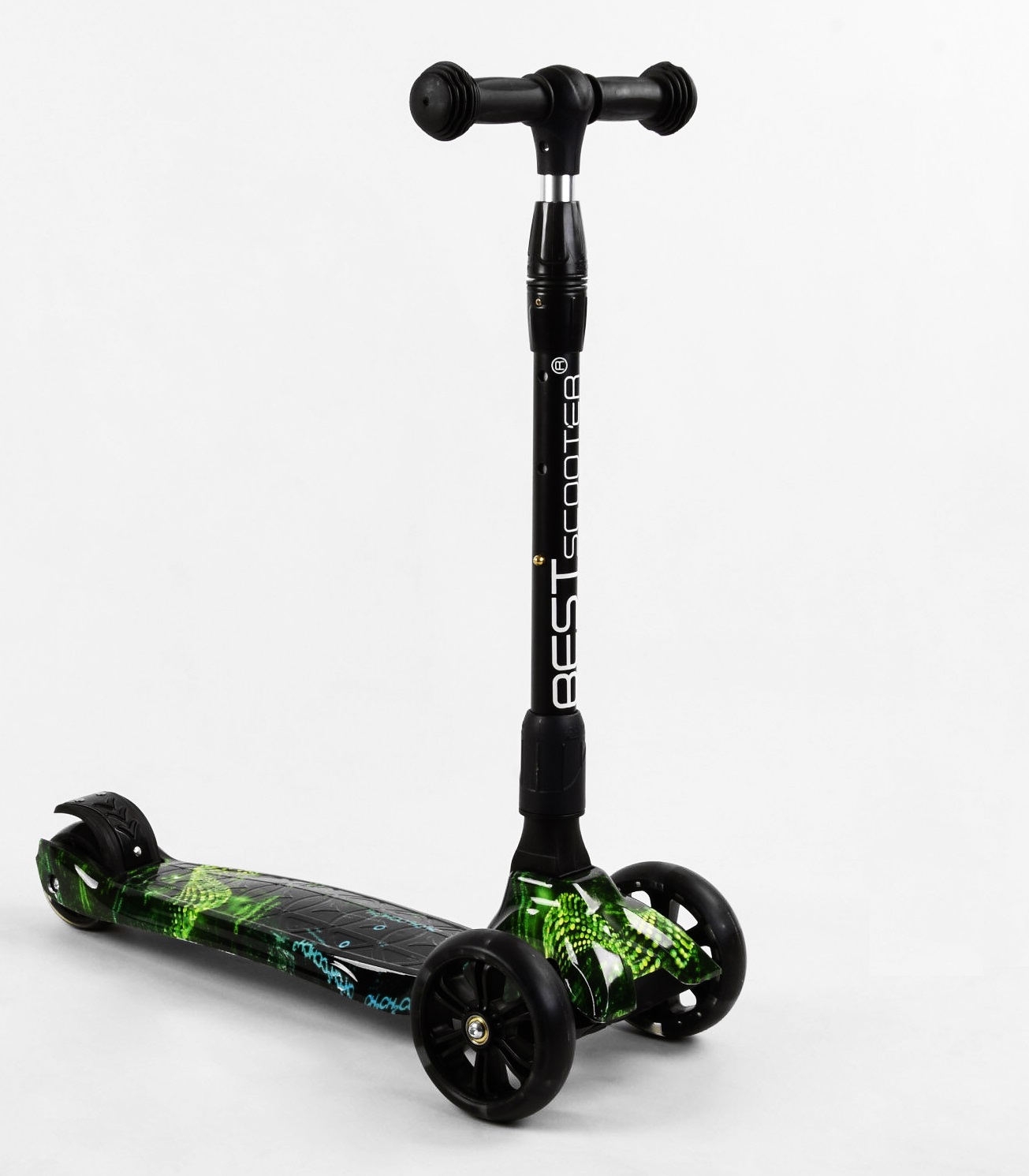 Самокат трехколесный Best Scooter MAXI складной колеса PU со светом H2O ...