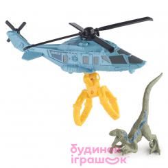 Фигурки животных - Набор игрушек Jurassic World 2 Вертолет-транспортер с раптором (FMY31/FMY39)