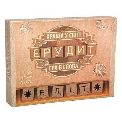 Класичні ігри - Настільна гра Ерудит елітна версія українською мовою Arial (4820059910220)