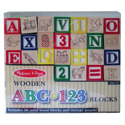 Развивающие игрушки - Кубики Деревянная английская азбука и цифры (1900)