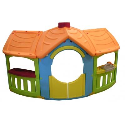Игровые комплексы, качели, горки - Двусторонний игровой домик (666)