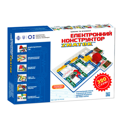 Электронный конструктор знаток цена 320 схем