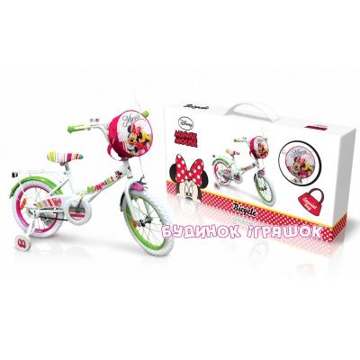 Детский транспорт - Велосипед Disney Minnie Mouse 2-х колес с колокольчиком зеркалом (M1601)