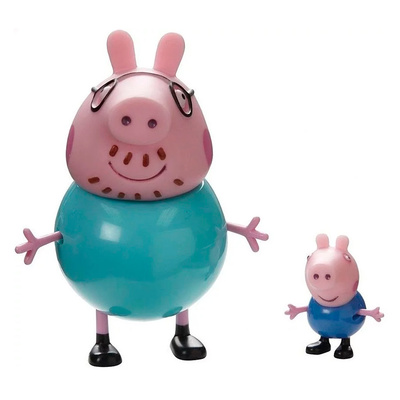 Фігурки персонажів - Ігровий набір Сім'я Пеппі Джордж і Папа Peppa Pig (20837-2)