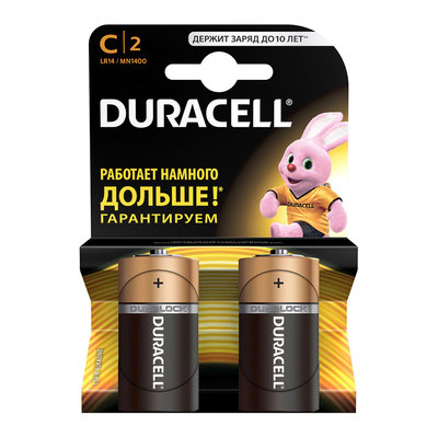 Аккумуляторы и батарейки - Батарейка алкалиновая DURACELL Basic C 1.5V LR14 1 шт (81545437)