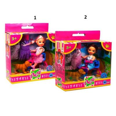 Маленькие куклы - Игровой набор с куклой Велопрогулка Ася 11 см 2 вида (31008)