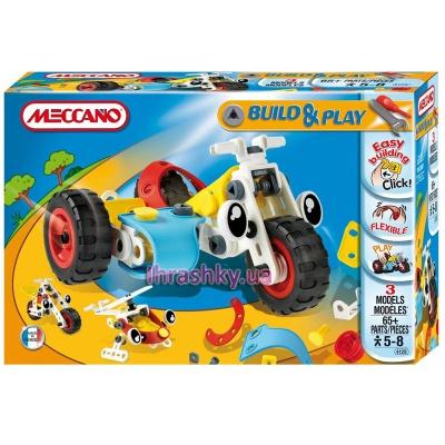 Конструкторы с уникальными деталями - Конструктор MECCANO серии Build & Play Мотоцикл с коляской (6023655)