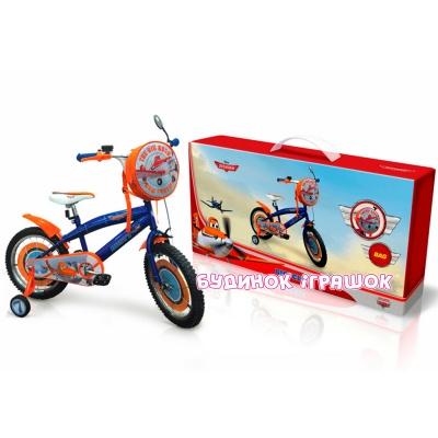 Дитячий транспорт - Велосипед PLANES з дзвінком і дзеркалом (PL1401)