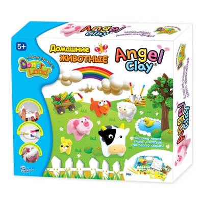 Набори для ліплення - Набір м’якої глини Домашні тварини Angel Clay (AA12051)