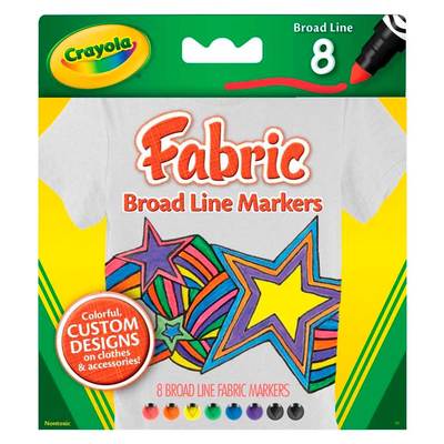 Набори для творчості - Фломастери для малювання по тканині Crayola 8 шт (58-8179)