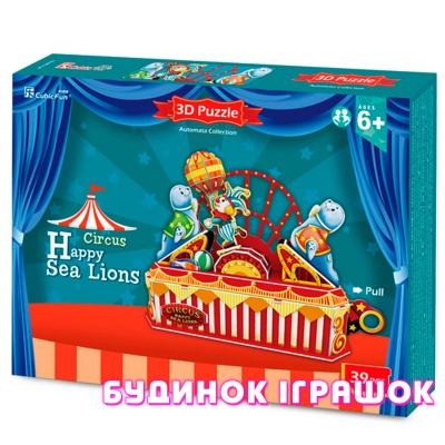3D-пазли - Тривимірна головоломка-конструктор CubicFun Цирк. Веселий морський лев (K1301h)