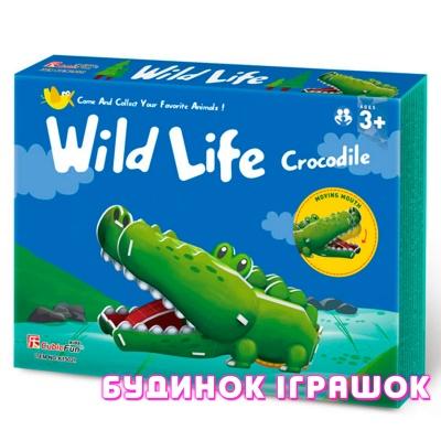 3D-пазли - Трёхмерная головоломка-конструктор CubikFun Дикие животные. Крокодил (K1502h)