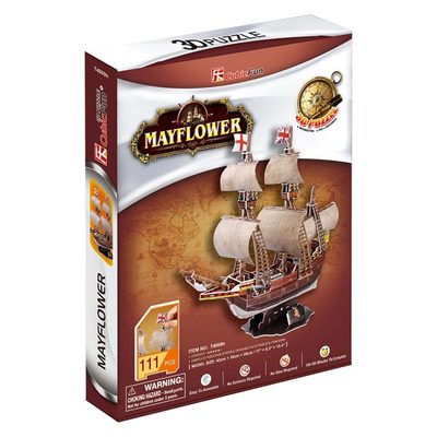3D-пазлы - Трёхмерная головоломка-конструктор CubikFun Корабль Мейфлауер (T4009h)
