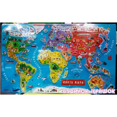 Пазлы - Пазл магнитный Janod Карта мира (J05483)