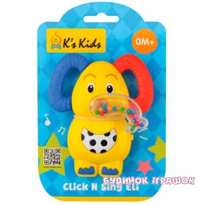 Погремушки, прорезыватели - Музыкальная погремушка K's Kids Слоник Эли (10736)
