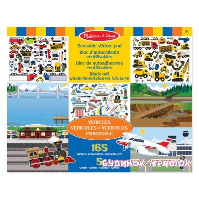 Набори для творчості - Набір багаторазових наклейок Транспорт Melissa & Doug (MD14199)