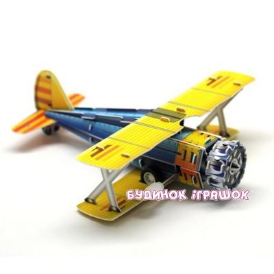3D-пазли - Рухомий 3D пазл Hope Winning Біплан (HWMP-16)