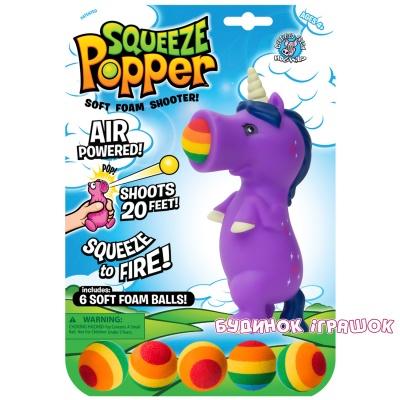 Стрілецька зброя - Ігрова фігурка Стреляющий звірок Єдиноріг Squeeze Popper (54907)
