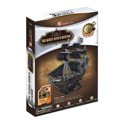 3D пазли - 3D Пазл Корабель Чорної Бороди Помста королеви Анни (T4005h)