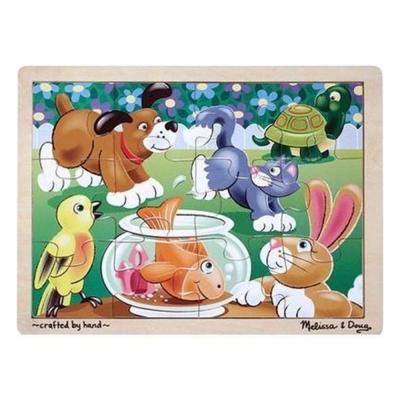 Пазли - Мягкий пазл Домашні улюбленці Початковий рівень Melissa & Doug 12 елементів (MD12932)